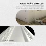 Rodapé Poliestireno 10cm Branco - Imagem 5