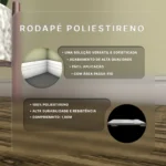 Rodapé Poliestireno 10cm Branco - Imagem 8