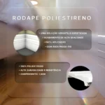 Rodapé Poliestireno 20cm Branco - Imagem 8